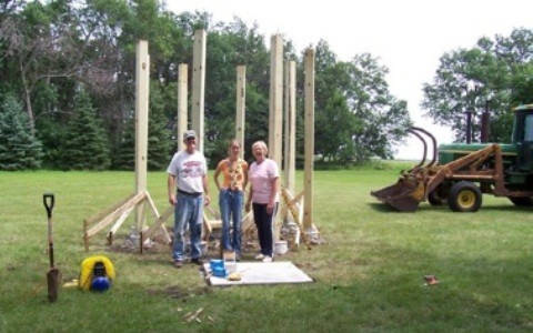 Marjie, Noel, and Ellen standing tall