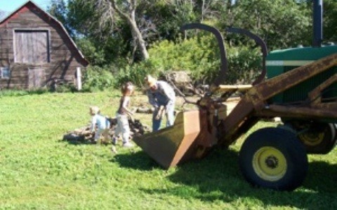 Loading wood